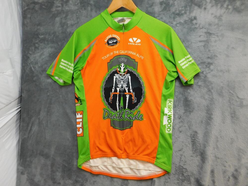 Voler Shirt Mens L Orange Short Sleeve Cycling Jersey SO PRO Breathable 1/4 Zip
